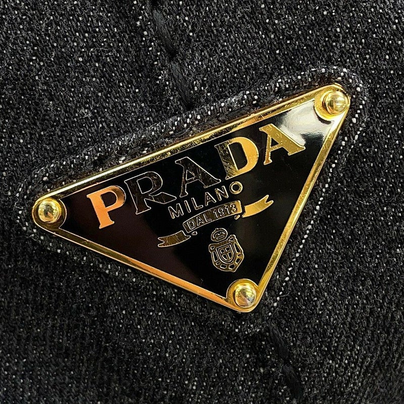 プラダ トートバッグ カナパ CANAPA デニム B2642B PRADA 2way 黒