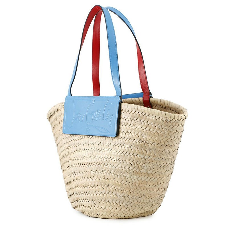 クリスチャン・ルブタン トートバッグ ルビショア ラフィア レザー 1215220 Christian Louboutin かごバッグ