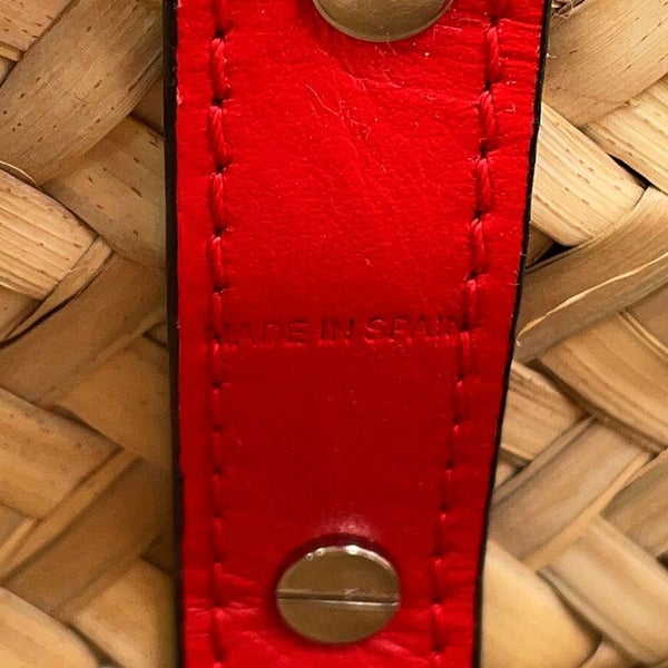 クリスチャン・ルブタン トートバッグ ルビショア ラフィア レザー 1215220 Christian Louboutin かごバッグ