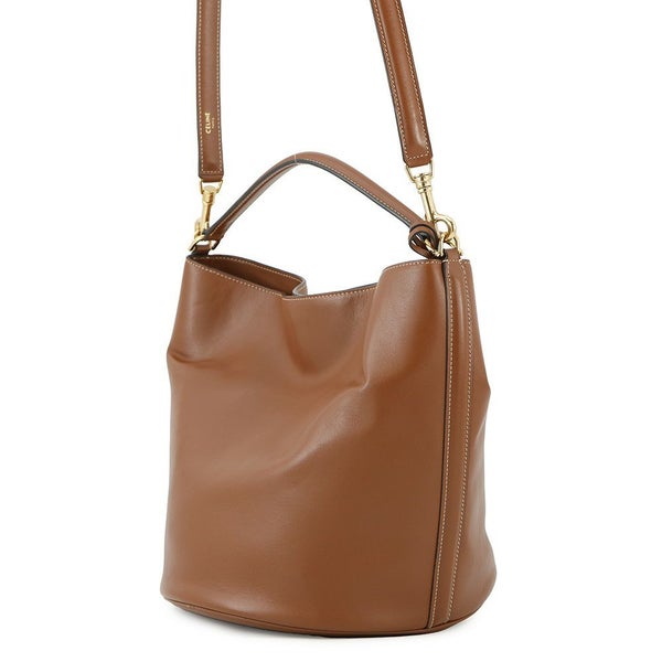セリーヌ ハンドバッグ ティーンバケット16 カーフレザー 197573CR4.04LU CELINE 2way ブラウン