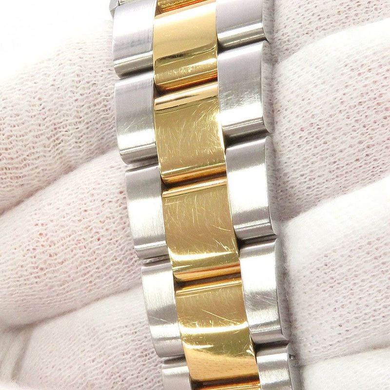 ロレックス オイスターパーペチュアル 81番 SS/K18YG 1005 ROLEX 腕時計 黒文字盤