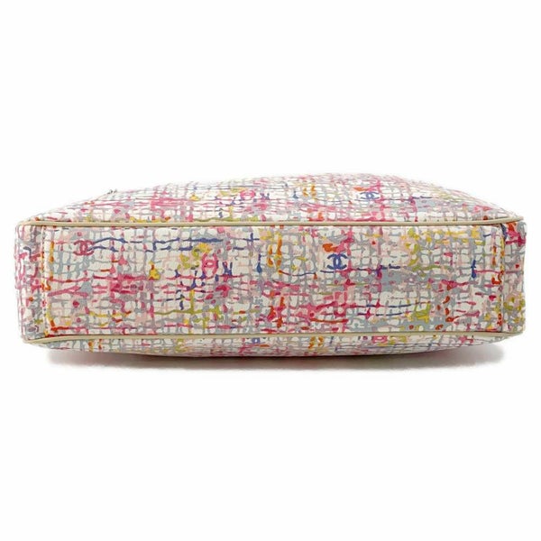 シャネル トートバッグ クローバーチャーム ココマーク ツイード柄 キャンバス CHANEL 2wayショルダーバッグ