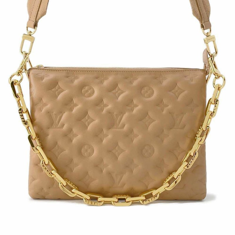 ルイヴィトン ショルダーバッグ ラムスキン/モノグラム クッサンPM M57791 2way ベージュ