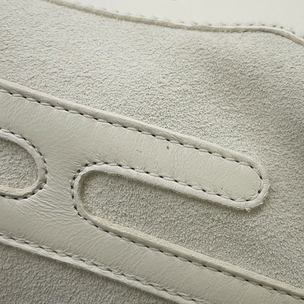 エルメス スニーカー レース・アップ ヴェロア ナッパレザー レディースサイズ38 HERMES 靴 白