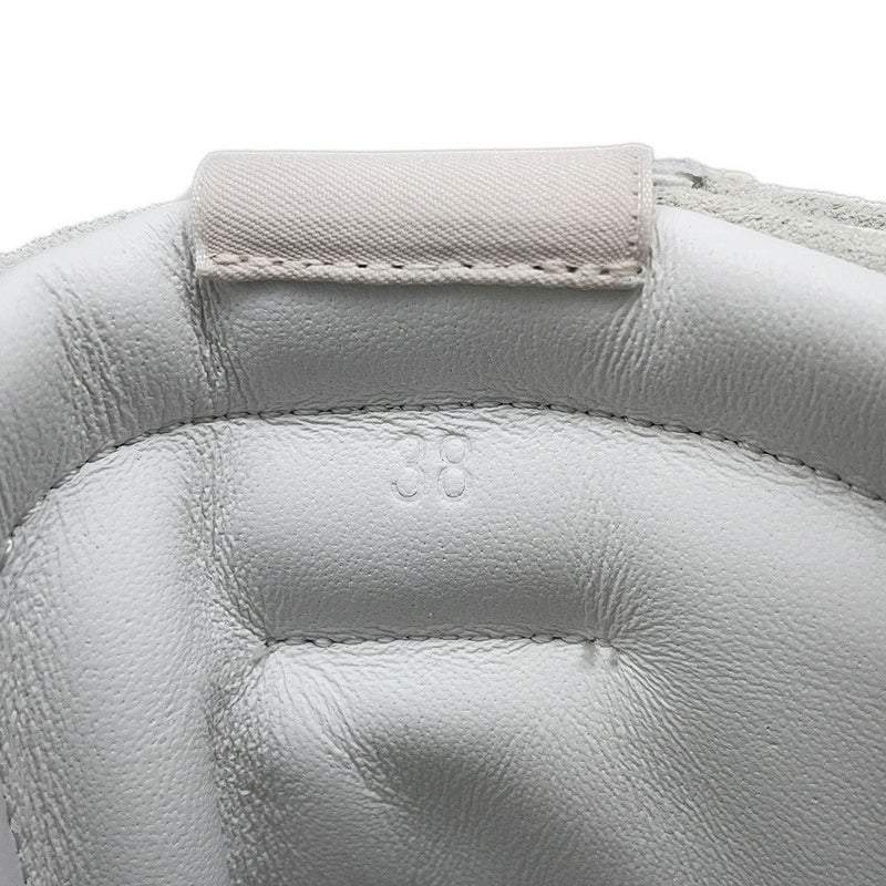 エルメス スニーカー レース・アップ ヴェロア ナッパレザー レディースサイズ38 HERMES 靴 白