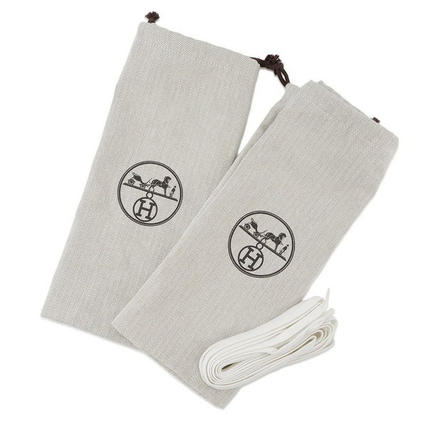 エルメス スニーカー レース・アップ ヴェロア ナッパレザー レディースサイズ38 HERMES 靴 白