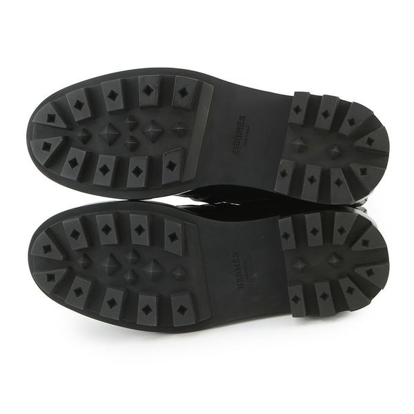 エルメス ブーツ フィアクル ケリーバックル レザー メンズサイズ42 HERMES 靴 黒