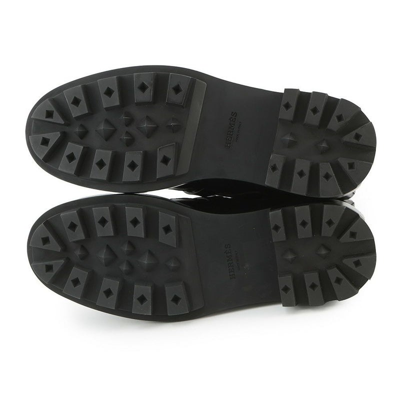 エルメス ブーツ フィアクル ケリーバックル レザー メンズサイズ42 HERMES 靴 黒