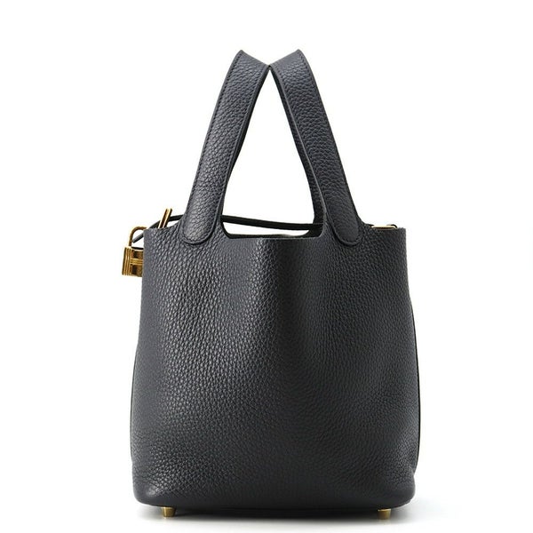 エルメス ハンドバッグ ピコタンロックPM キャバン/ゴールド金具 トリヨンクレマンス U刻印 黒