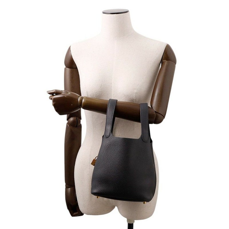 エルメス ハンドバッグ ピコタンロックPM キャバン/ゴールド金具 トリヨンクレマンス U刻印 黒