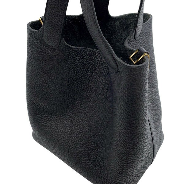 エルメス ハンドバッグ ピコタンロックPM キャバン/ゴールド金具 トリヨンクレマンス U刻印 黒