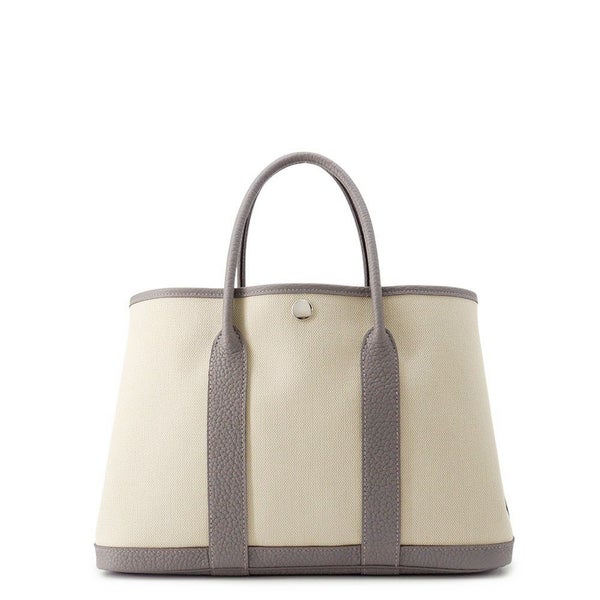エルメス トートバッグ ガーデンパーティTPM グリメイヤー/エクリュ/シルバー金具 トワルアッシュ/ネゴンダ U刻印