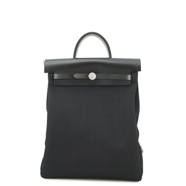 エルメス エールバッグジップPM アド ブラック/シルバー金具 トワルオフィシエ / ヴァッシュハンター Z刻印 黒