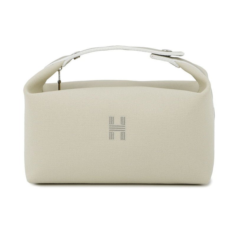 エルメス ポーチ ブリッド・ア・ブラックGM ベージュ/シルバー金具 キャンバス HERMES バッグ 小物入れ