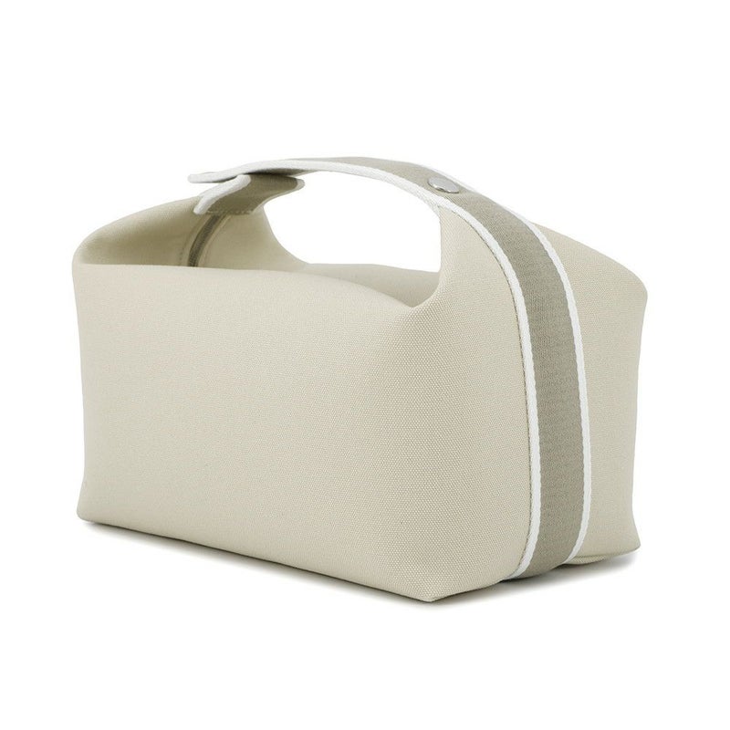 エルメス ポーチ ブリッド・ア・ブラックGM ベージュ/シルバー金具 キャンバス HERMES バッグ 小物入れ