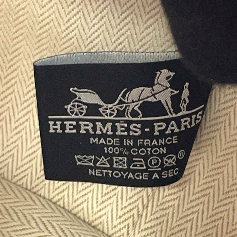 エルメス ポーチ ブリッド・ア・ブラックGM ベージュ/シルバー金具 キャンバス HERMES バッグ 小物入れ