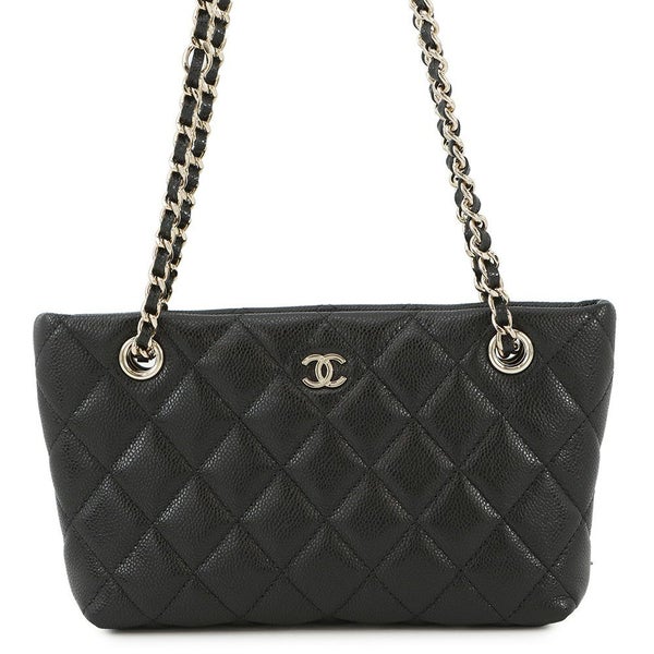 シャネル チェーンショルダーバッグ マトラッセ ココマーク タイムレスクラシックライン チェーンクラッチ キャビアスキン AP4423 黒