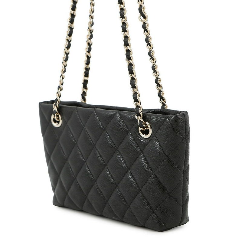 シャネル チェーンショルダーバッグ マトラッセ ココマーク タイムレスクラシックライン チェーンクラッチ キャビアスキン AP4423 黒
