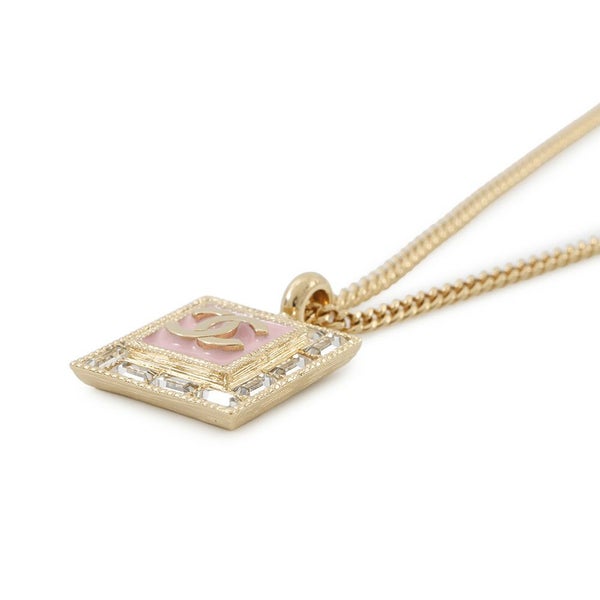 シャネル ネックレス ココマーク ラインストーン スクエア B24  S CHANEL アクセサリー