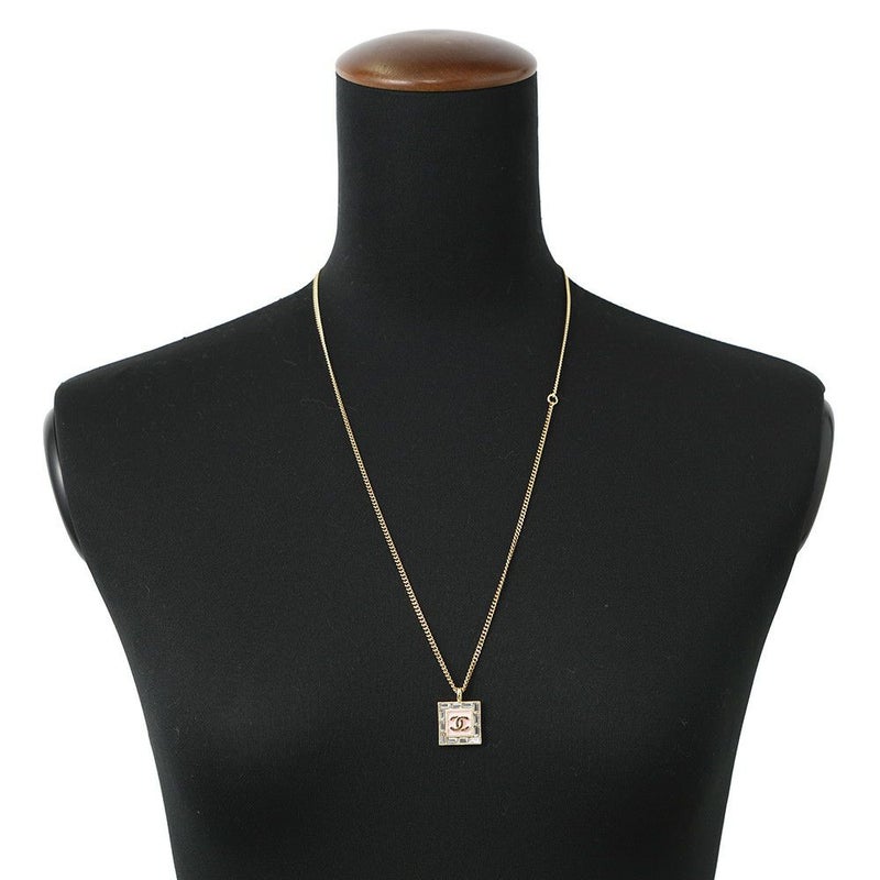 シャネル ネックレス ココマーク ラインストーン スクエア B24  S CHANEL アクセサリー