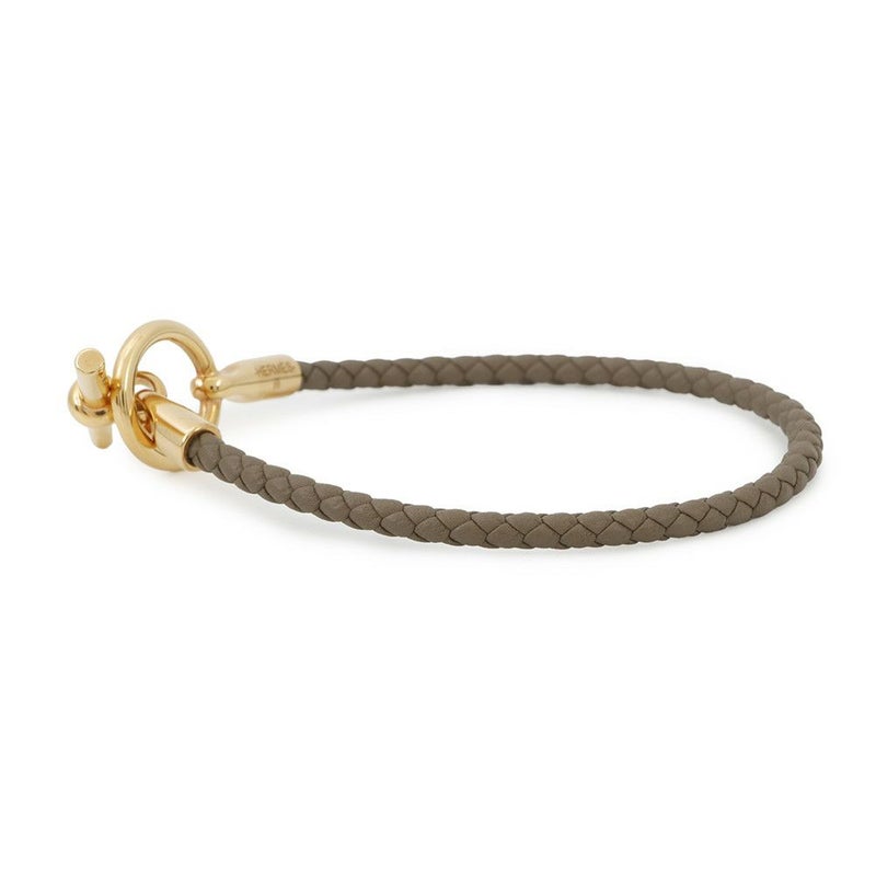 エルメス ブレスレット グレナン エトゥープ/ゴールド金具 スイフト HERMES アクセサリー