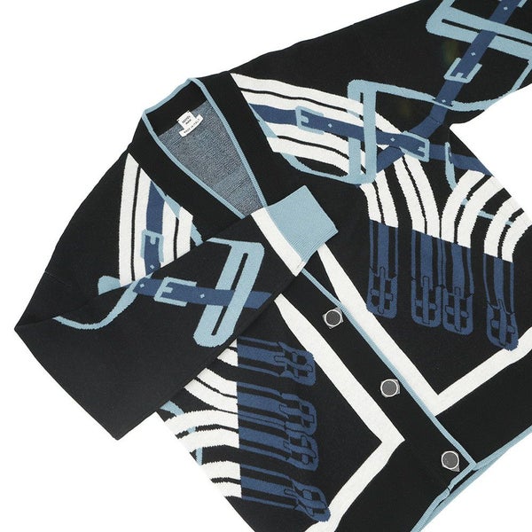 エルメス カーディガン MORS A JOUETS 馬銜 ウール レディースサイズ36 HERMES 黒