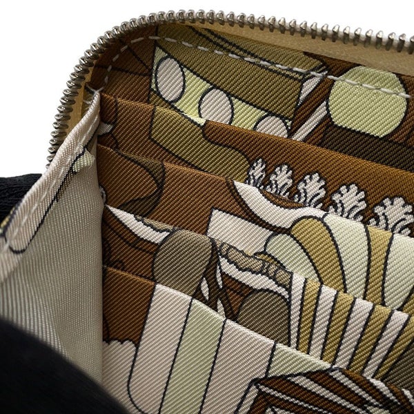 エルメス 長財布 アザップロング シルクイン ナタ/シルバー金具 エプソン U刻印 HERMES 財布