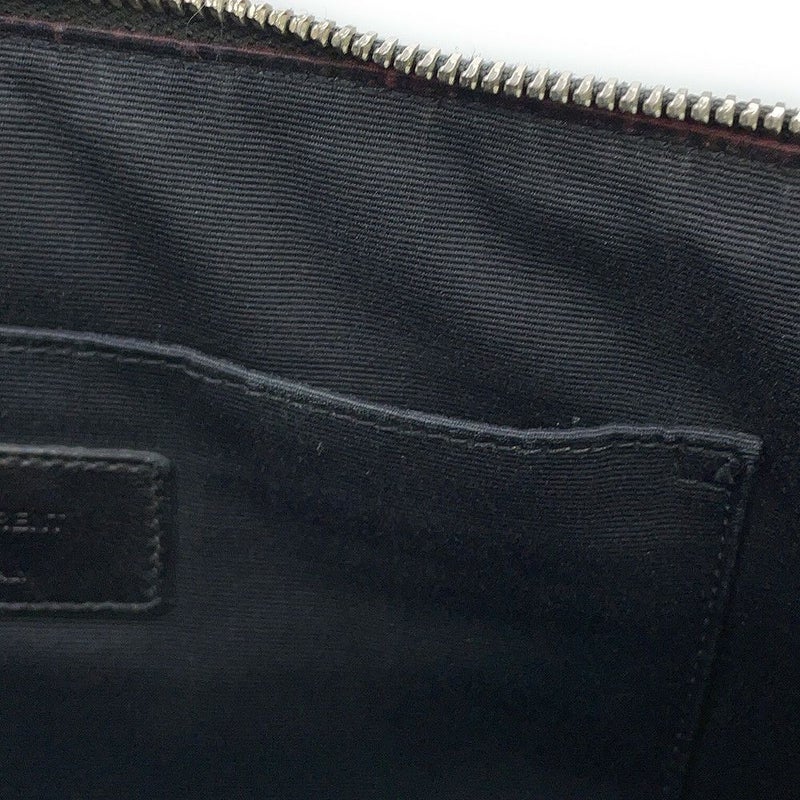 サンローランパリ クラッチバッグ クロコ型押しレザー 378261 SAINT LAURENT PARIS 黒