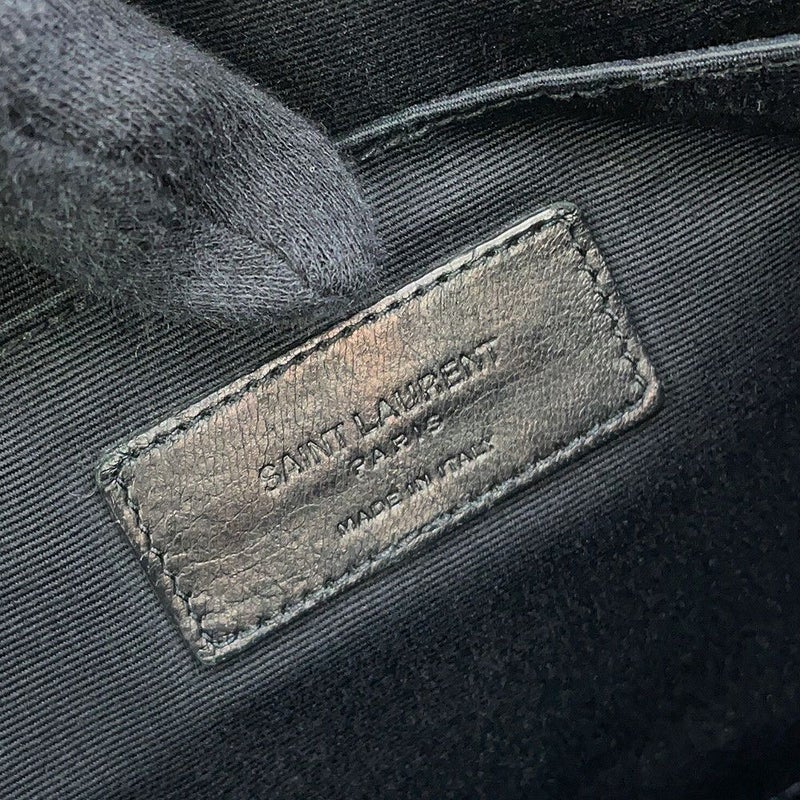 サンローランパリ クラッチバッグ クロコ型押しレザー 378261 SAINT LAURENT PARIS 黒