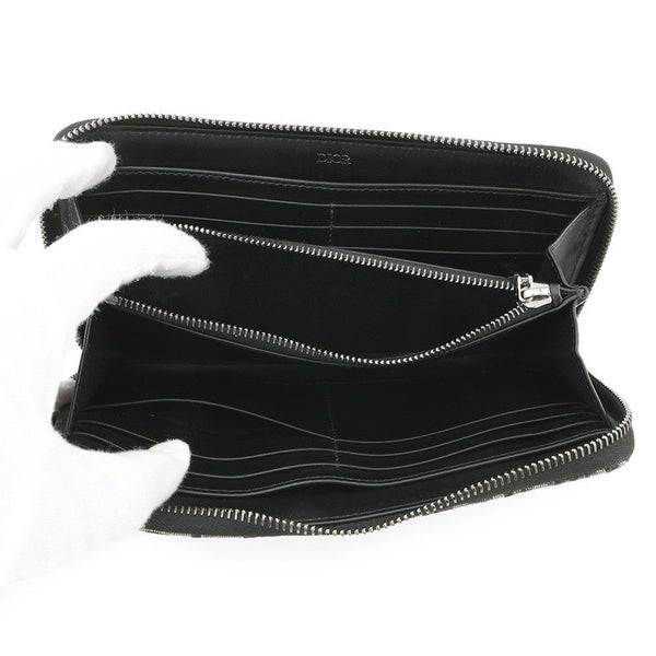 クリスチャン・ディオール 長財布 オブリーク ラウンドファスナー ロングウォレット キャンバス Christian Dior 財布