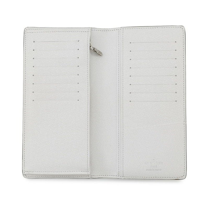 ルイヴィトン 長財布 モノグラム・キャンバス タイガ ポルトフォイユ・ブラザ NM M30889 LOUIS VUITTON メンズ 白 イニシャル入り