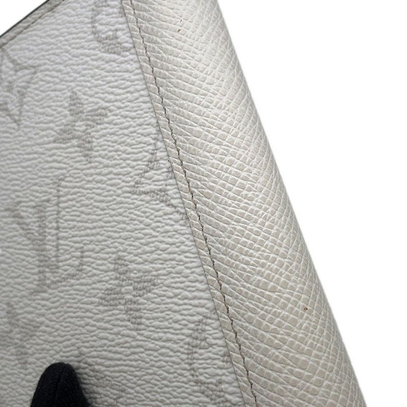 ルイヴィトン 長財布 モノグラム・キャンバス タイガ ポルトフォイユ・ブラザ NM M30889 LOUIS VUITTON メンズ 白 イニシャル入り