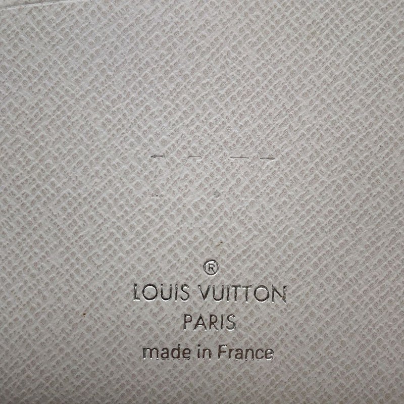 ルイヴィトン 長財布 モノグラム・キャンバス タイガ ポルトフォイユ・ブラザ NM M30889 LOUIS VUITTON メンズ 白 イニシャル入り