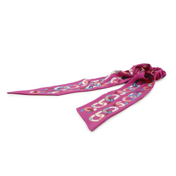 シャネル シュシュ スカーフ セット ココマーク チェーンモチーフ シルク CHANEL リボン ヘアアクセサリー ノベルティ