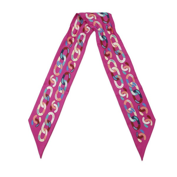 シャネル シュシュ スカーフ セット ココマーク チェーンモチーフ シルク CHANEL リボン ヘアアクセサリー ノベルティ