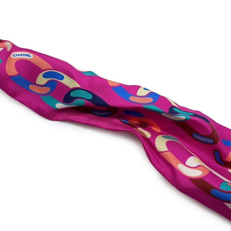 シャネル シュシュ スカーフ セット ココマーク チェーンモチーフ シルク CHANEL リボン ヘアアクセサリー ノベルティ