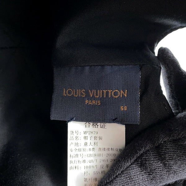 ルイヴィトン キャップ モノグラム・シャドウ サイズ58 MP2880 LOUIS VUITTON 帽子 黒
