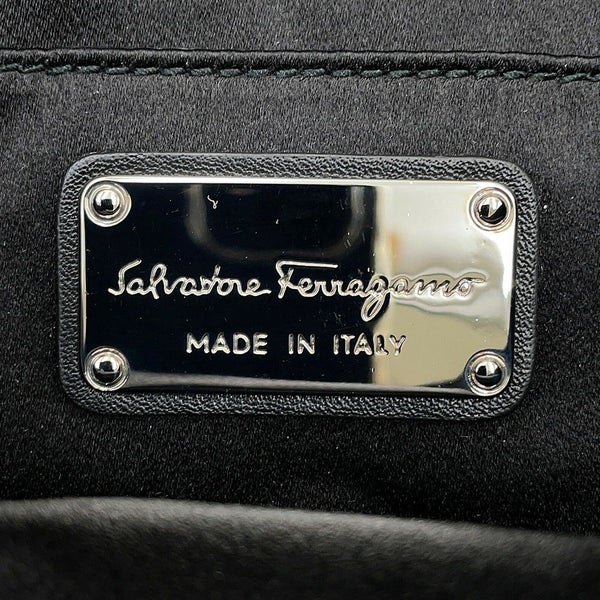 サルヴァトーレ・フェラガモ ショルダーバッグ ヴァラリボン フラワー 21D064 Ferragamo 黒