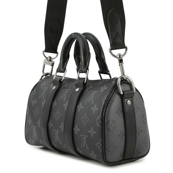 ルイヴィトン ハンドバッグ モノグラム・エクリプス リバース キーポル・バンドリエール 25 M46271 2way ショルダーバッグ 黒