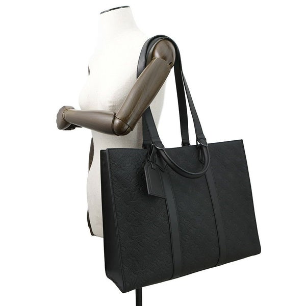 ルイヴィトン トートバッグ モノグラム・トリヨンレザー サックプラ 24H M24786 ヴィトン バッグ 2way ショルダー ブラック 黒