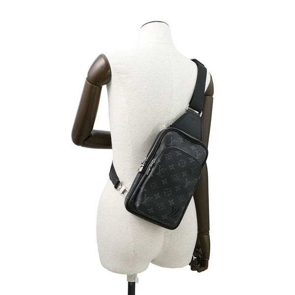 ルイヴィトン ボディバッグ モノグラム・エクリプス アヴェニュー・スリングバッグPM M47137 ブラック 黒 メンズ