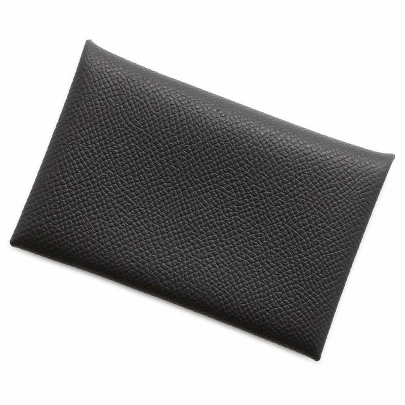 エルメス カードケース カルヴィ ブラック エプソン W刻印 HERMES 名刺入れ 黒