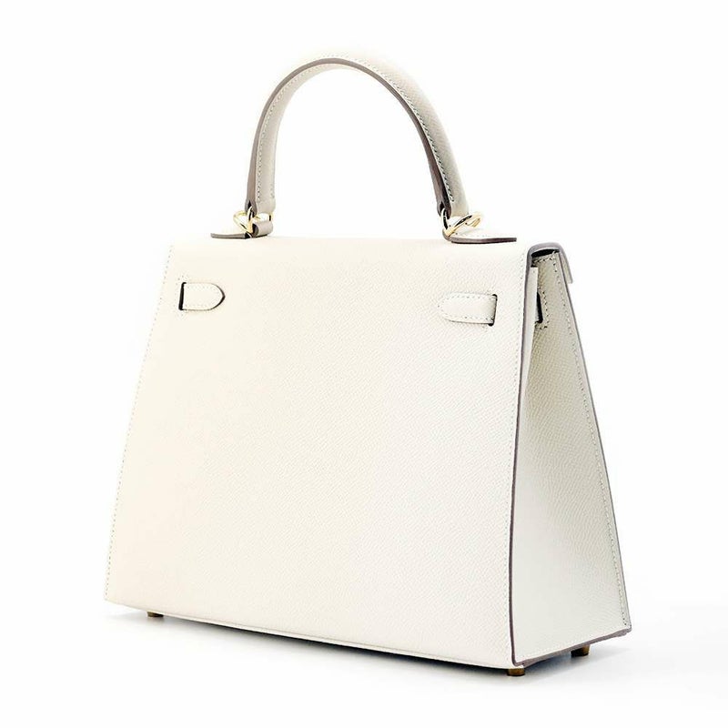 エルメス ハンドバッグ ケリー25 外縫い クレ/ゴールド金具 エプソン W刻印 2wayショルダー
