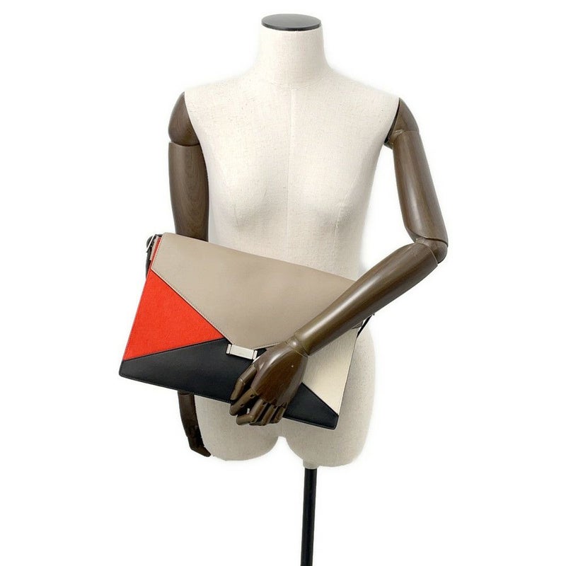 セリーヌ ショルダーバッグ ダイヤモンドクラッチ ハラコ レザー CELINE ワンショルダー