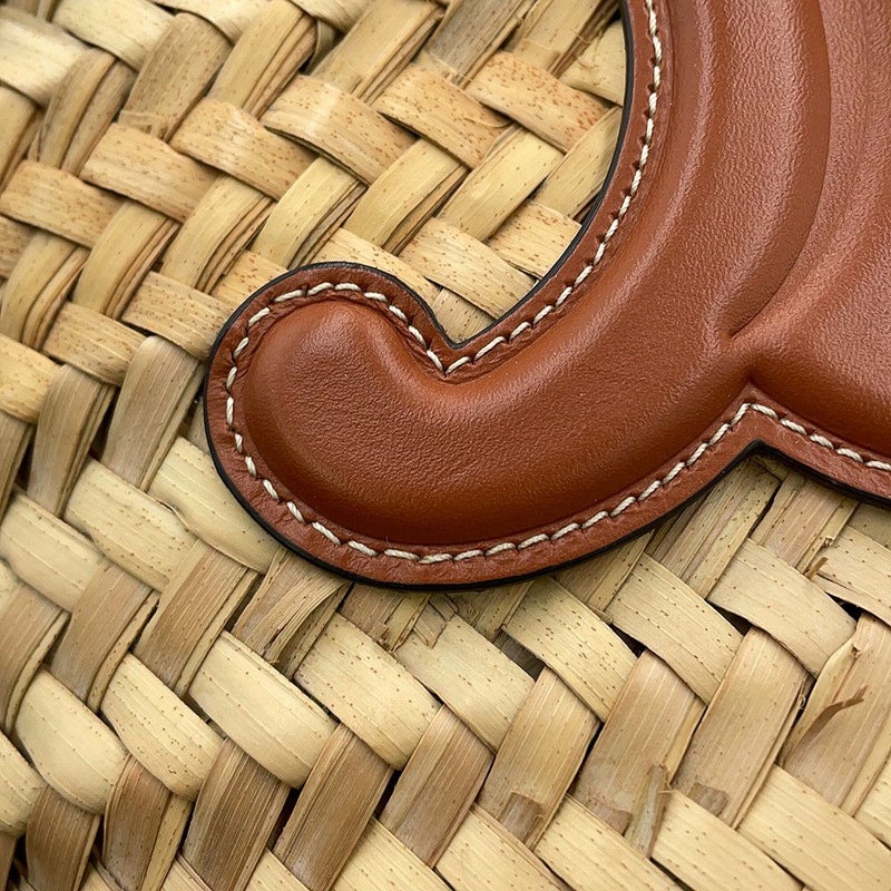 セリーヌ ハンドバッグ ティーン トリオンフ クラシック パニエ ラフィア 194002CGG.25FO CELINE 2way かごバッグ