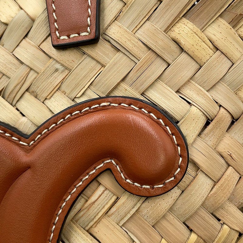 セリーヌ ハンドバッグ ティーン トリオンフ クラシック パニエ ラフィア 194002CGG.25FO CELINE 2way かごバッグ