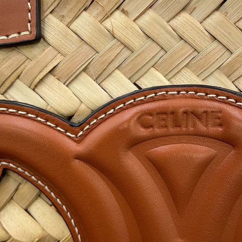 セリーヌ ハンドバッグ ティーン トリオンフ クラシック パニエ ラフィア 194002CGG.25FO CELINE 2way かごバッグ