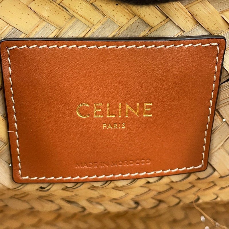 セリーヌ ハンドバッグ ティーン トリオンフ クラシック パニエ ラフィア 194002CGG.25FO CELINE 2way かごバッグ
