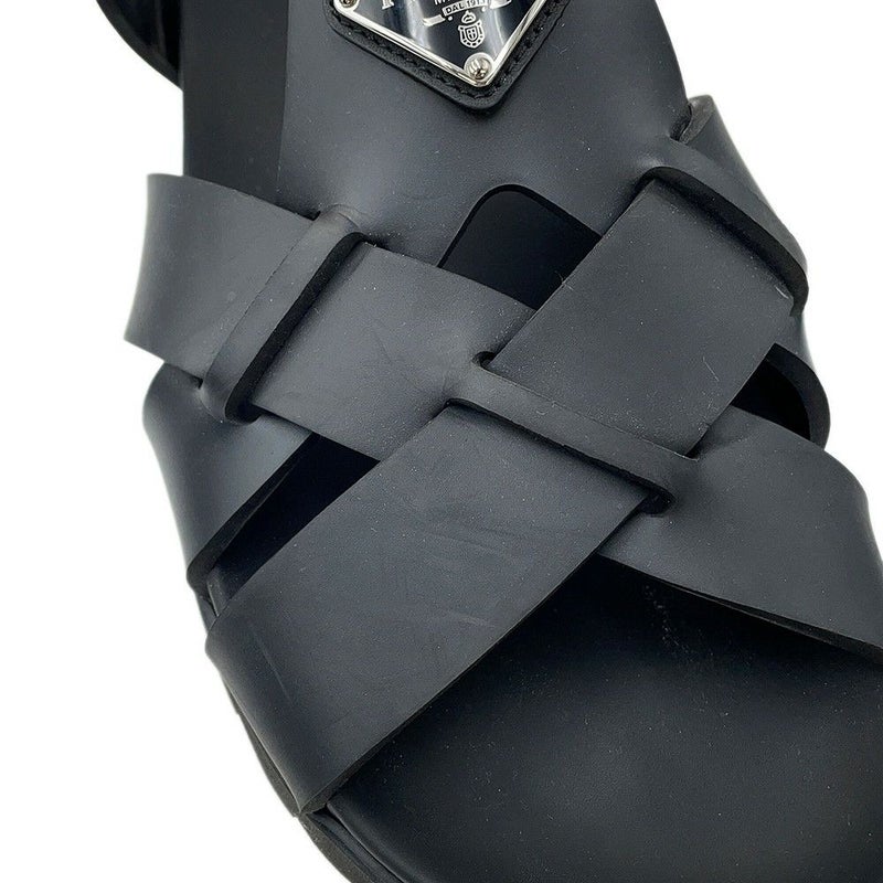 プラダ サンダル クロスサンダル ラバー メンズサイズ8 2X3118 PRADA 靴 黒