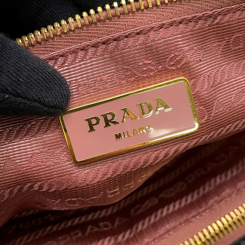 プラダ ハンドバッグ リボン ロゴ ナイロン BN1601 PRADA バッグ 黒